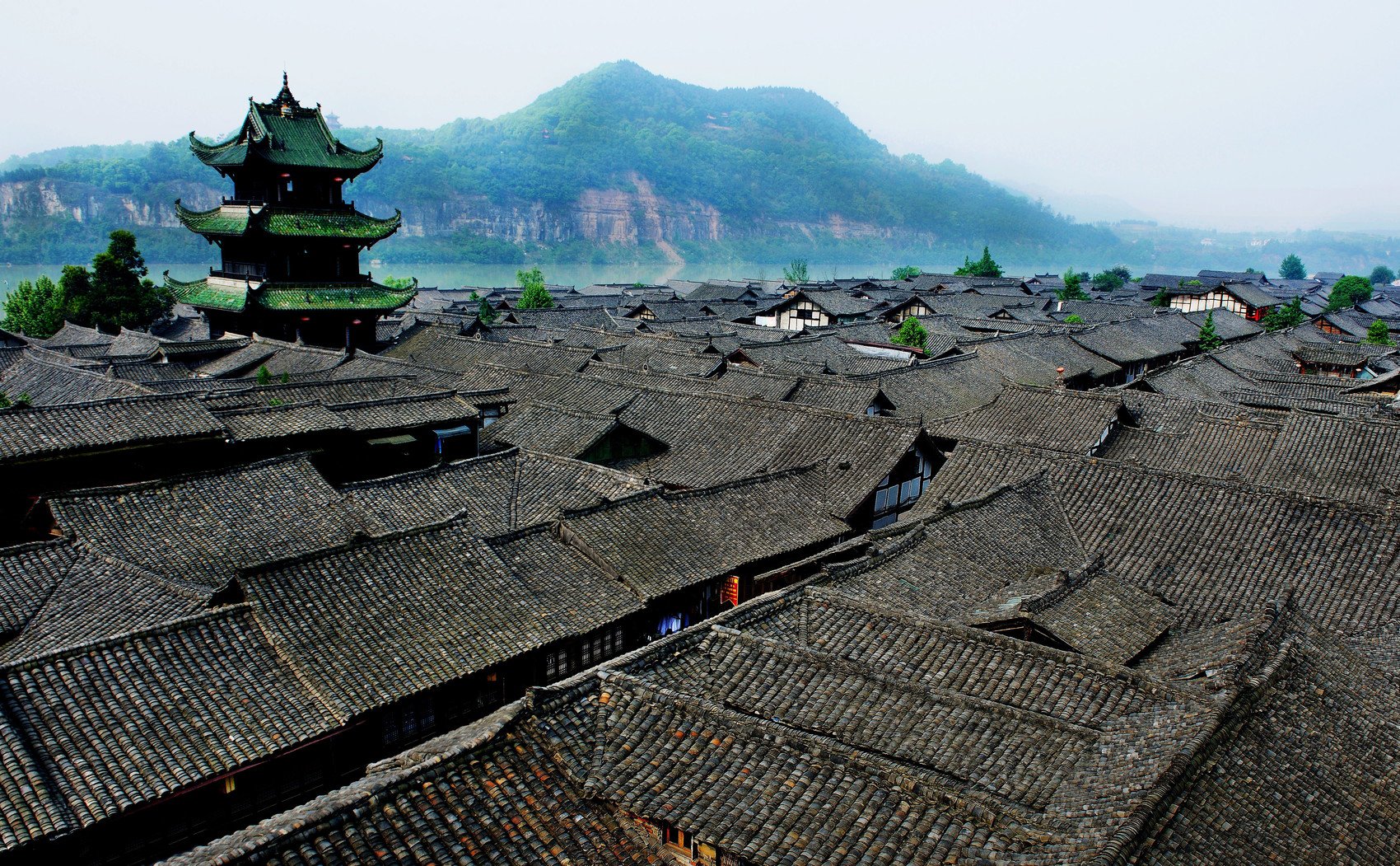 位于阆中市的华光楼历史文化街区.(资料图) 张晓东摄