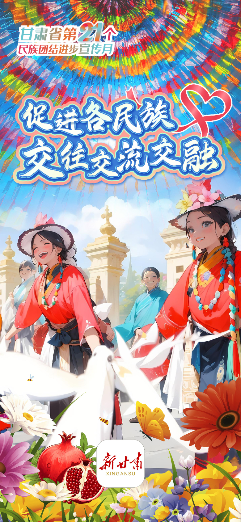 【微海报】甘肃省第21个民族团结进步宣传月——促进各民族交往交流