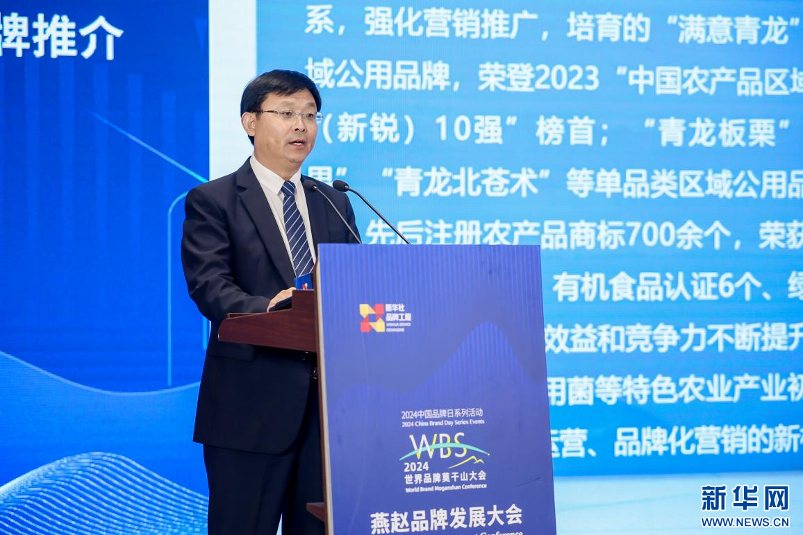 青龙满族自治县委副书记,县长张义金现场进行品牌推