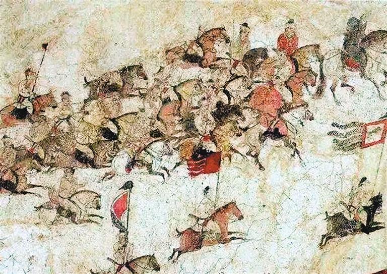 唐·章怀太子墓壁画图《马球图》