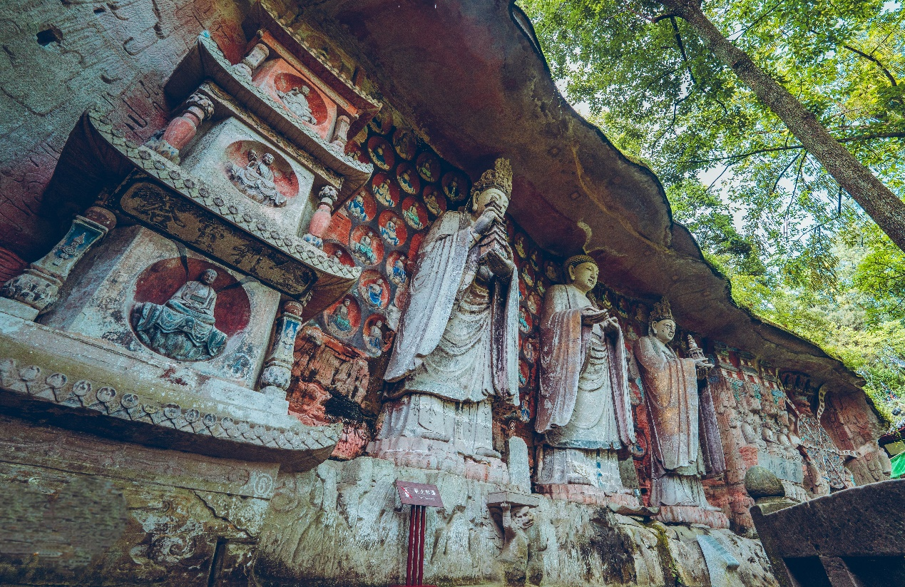 大足石刻华严三圣造像.大足区文旅委供图
