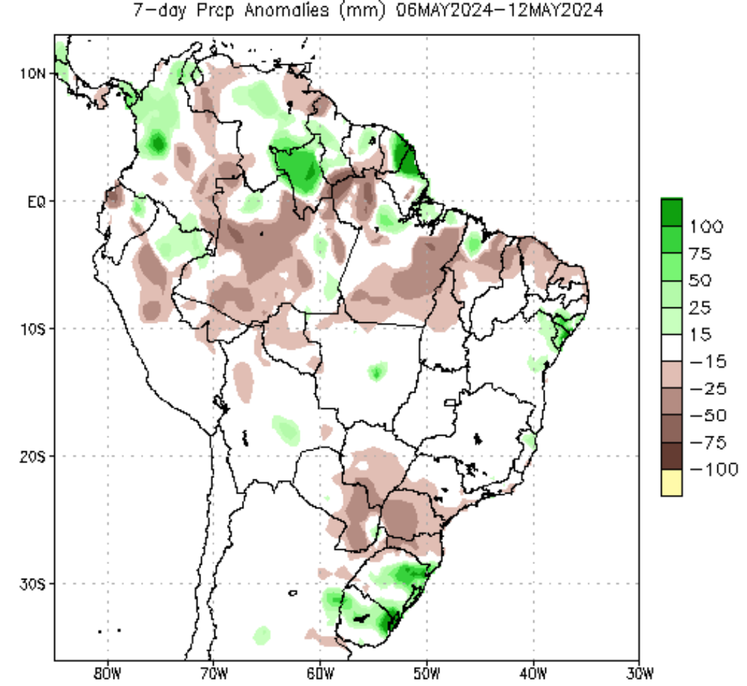 rs降水:洪灾褪去,但持续偏湿数据来源:路透,conab,chs,紫金天风期货