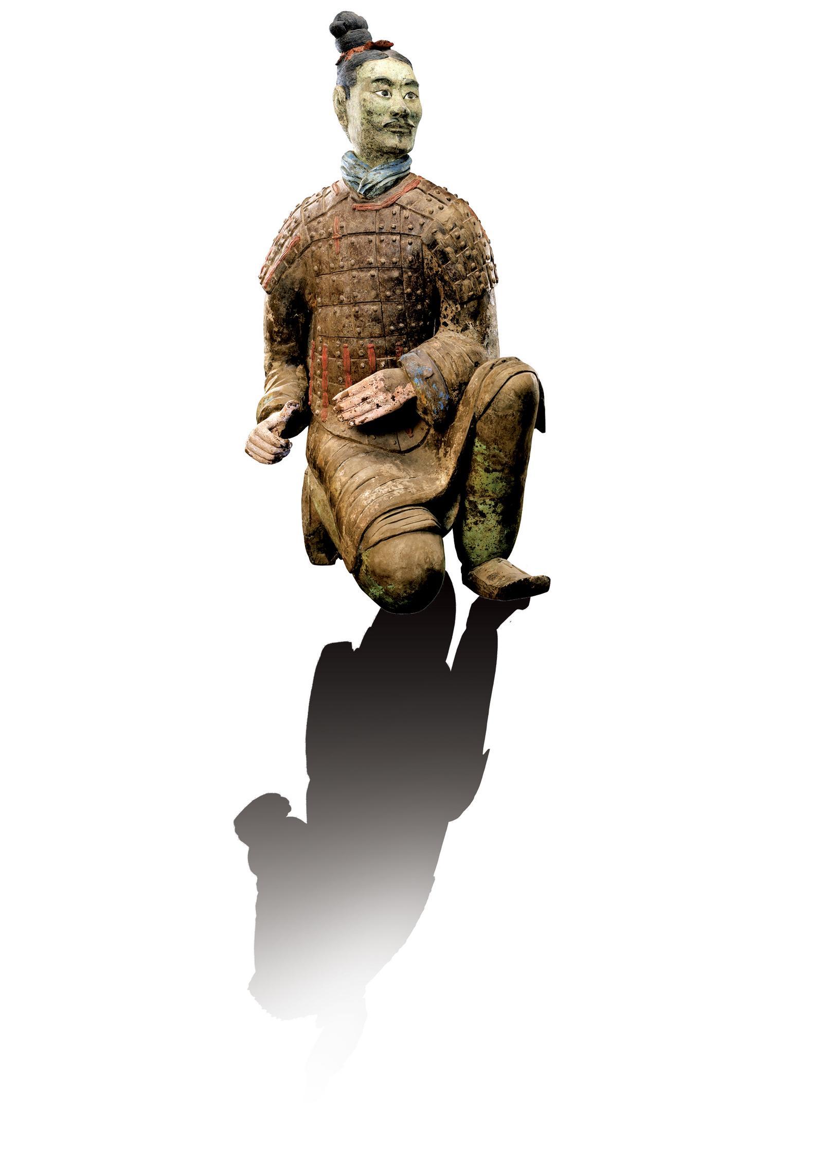 跪射俑. 张天柱摄