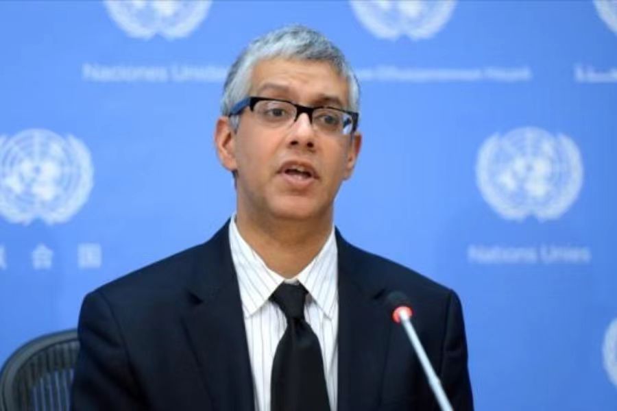 联合国秘书长副发言人法尔汉·哈克(资料图)当地时间5月14日,联合国