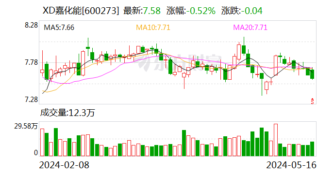 嘉化能源:调整回购股份价格上限