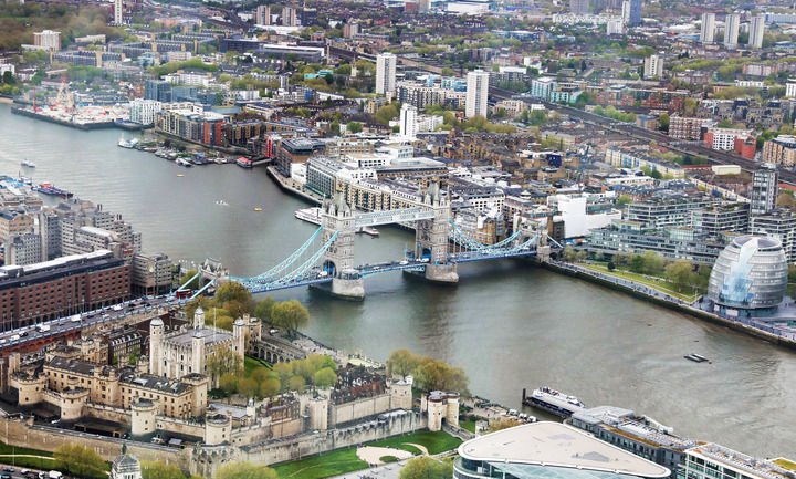 这是2024年4月16日拍摄的英国伦敦城市景色。新华社记者 李颖 摄