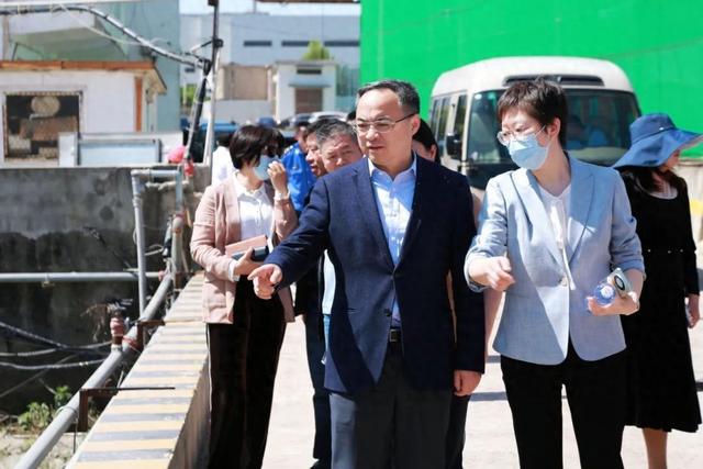 现场察看了江川路街道上海阳山装卸有限公司码头扬尘治理管控情况