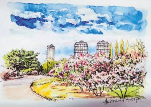 手绘丁香让世界"嗅"到哈尔滨的气息