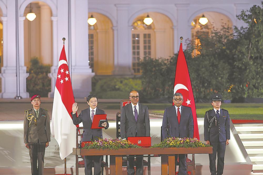 黄循财宣誓就任新加坡总理