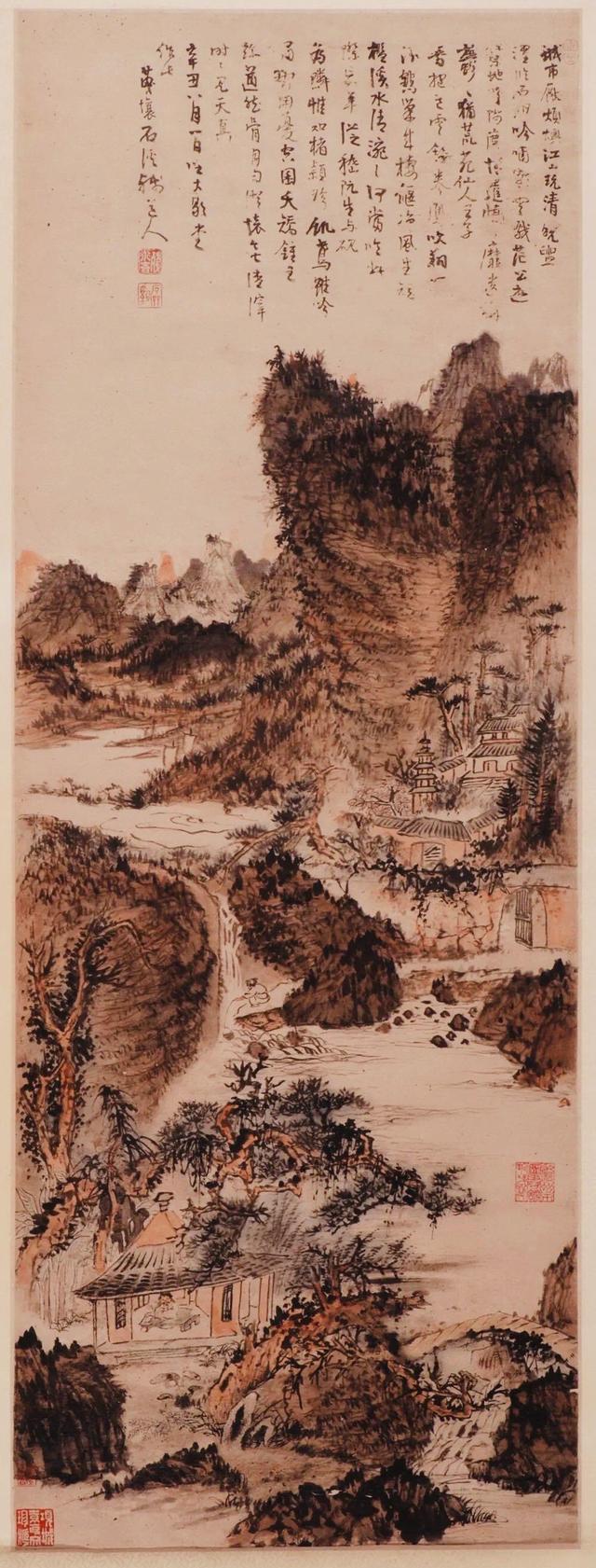 在书画类藏品中,被后人推崇为"清四僧"之一的著名画家髡残(石溪)的一