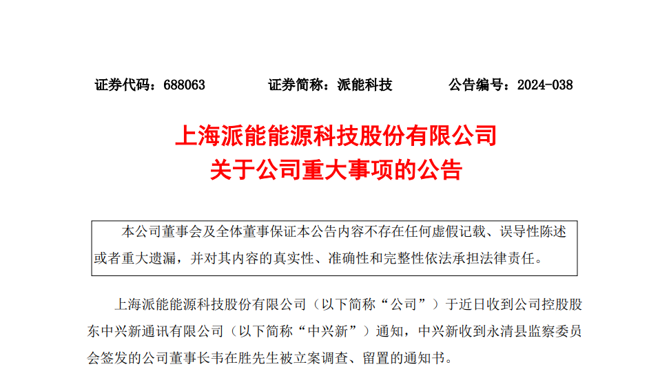 截图来自于派能科技公告