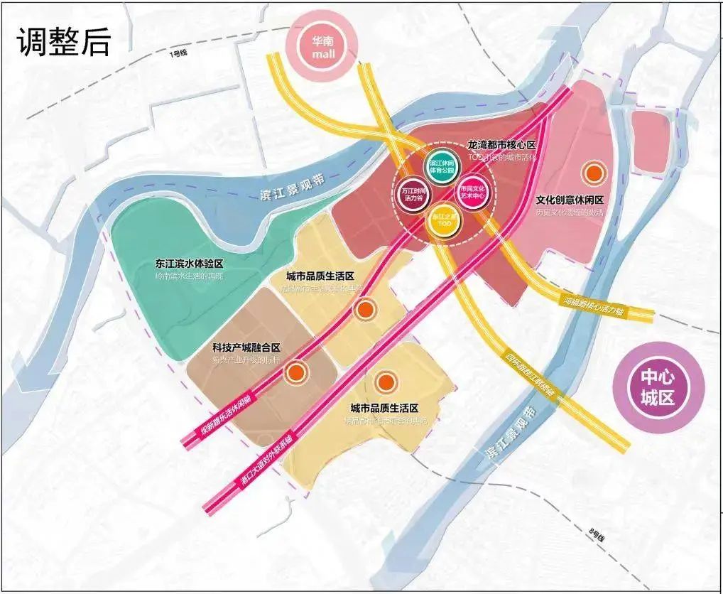 龙湾片区规划示意图,仅供参考