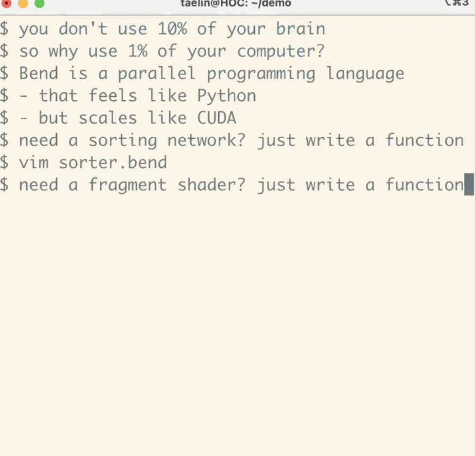 是的，Bend 采用了 Python 语法。