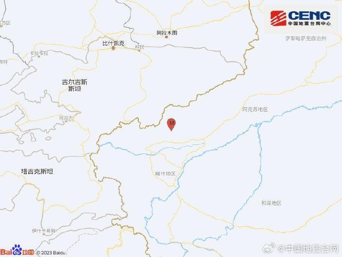新疆阿图什市发生52级地震 震源深度19千米