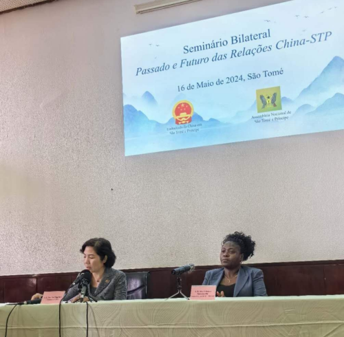 驻圣多美和普林西比大使徐迎真出席使馆同圣普国民议会联合举办的"