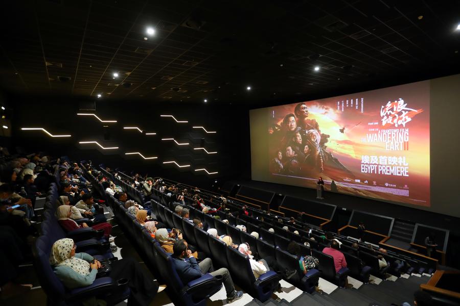 2023年3月11日，中国科幻电影《流浪地球2》埃及首映礼在吉萨省举办。新华社记者 隋先凯 摄