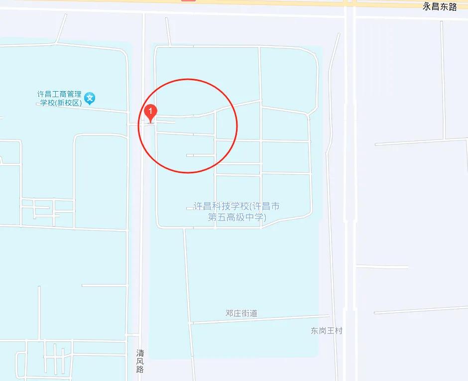 许昌学院地图平面图图片