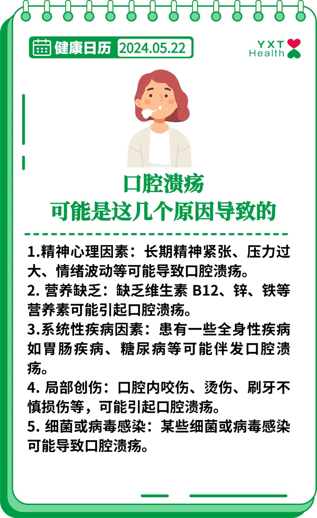 口腔溃疡,是什么原因?