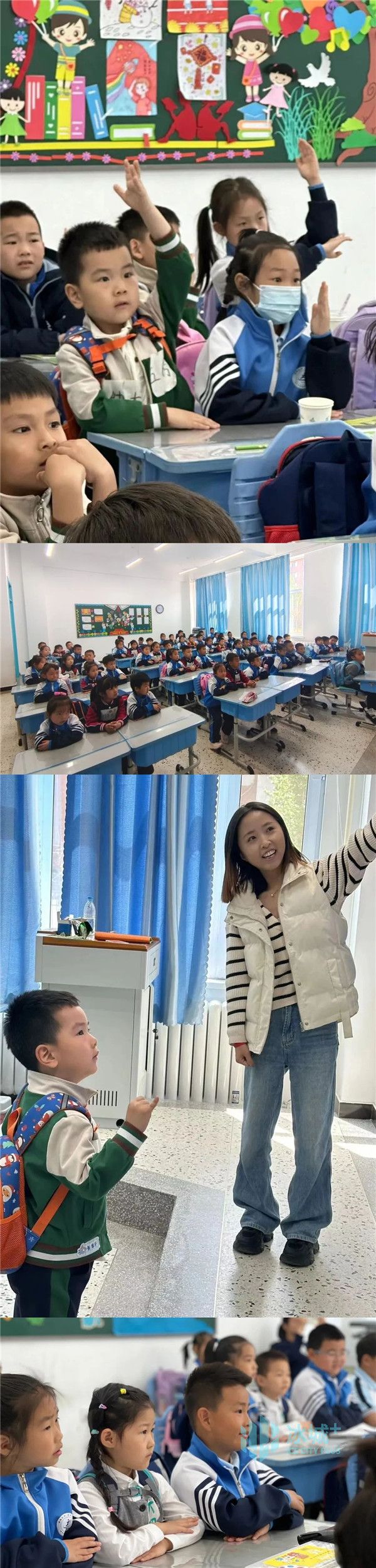 课堂上,孩子们学习了生动的律动操,体验了刺激的"赶小猪"游戏,每一个