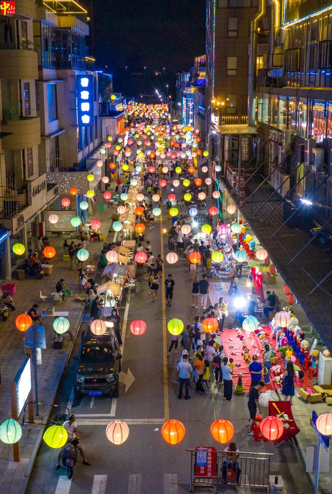 中山人气夜市升腾城市烟火气