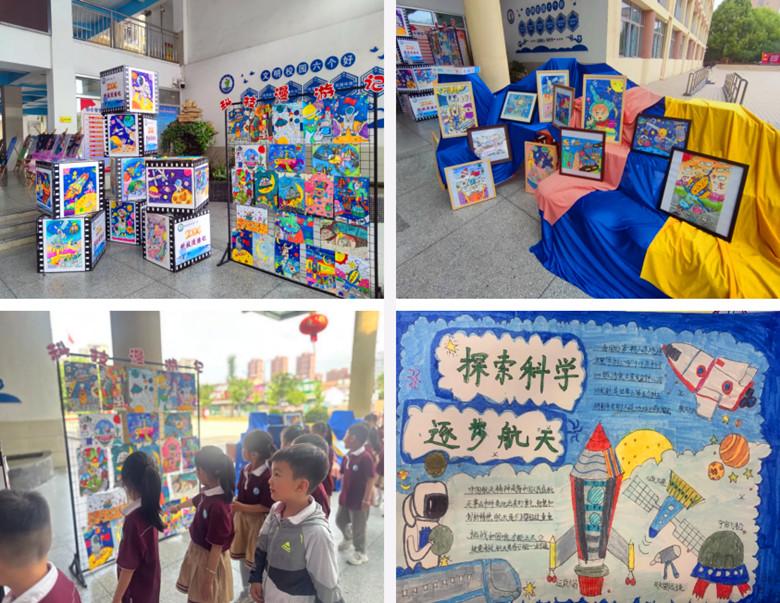 一幅幅科幻画和科技手抄报仿佛是孩子们打开通往奇幻未来的窗户.