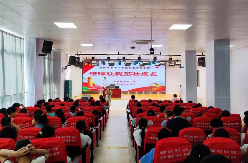 法制进校园,共筑平安路——庐江县龙桥镇中心小学举办法制教育报告会