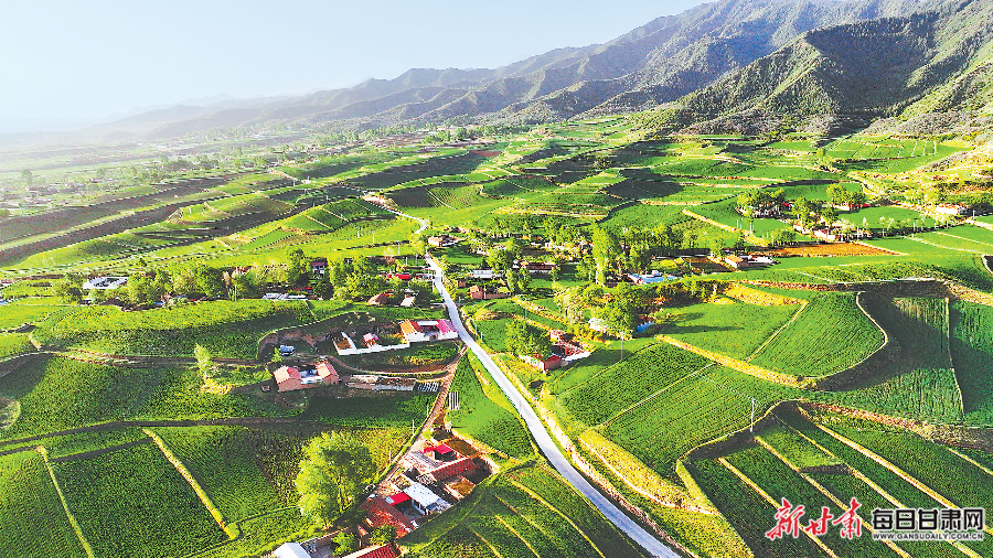 【图片新闻】民乐县易家湾村一幅美丽的田园画卷铺展开来|甘肃省_新浪