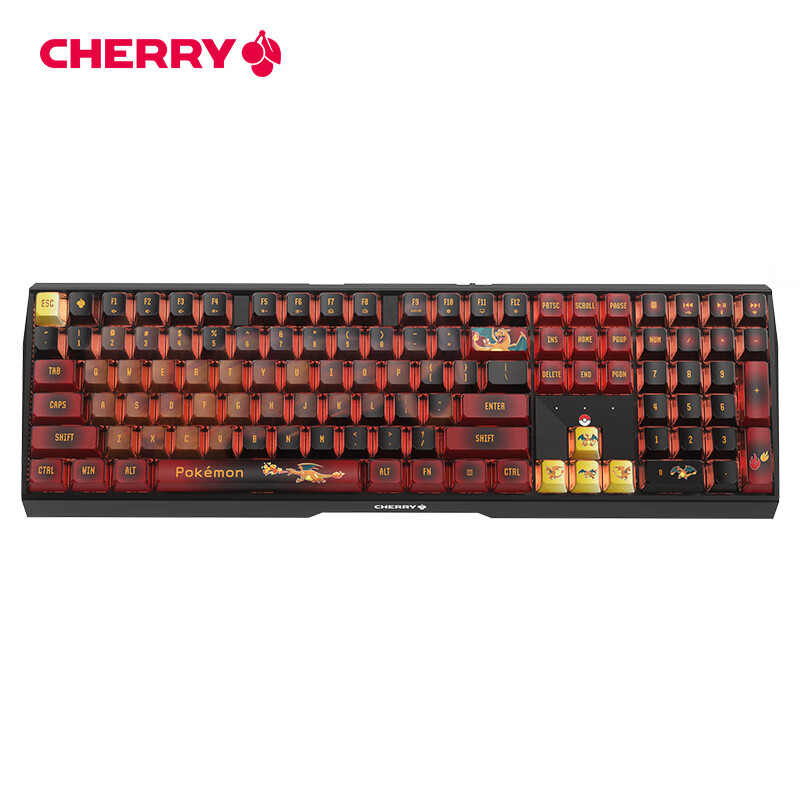 CHERRY 樱桃MX3.0S 宝可梦喷火龙联名无线键盘今晚开售，1099 元