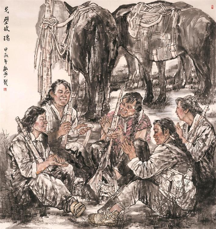 丹青多彩画巾帼 妙笔无言寄深情