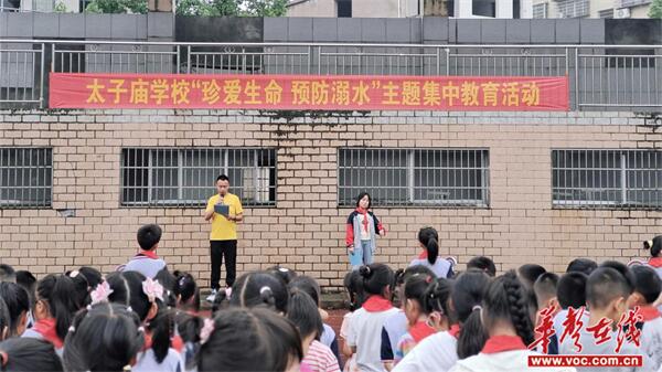 汉寿县太子庙学校举行防溺水签名活动