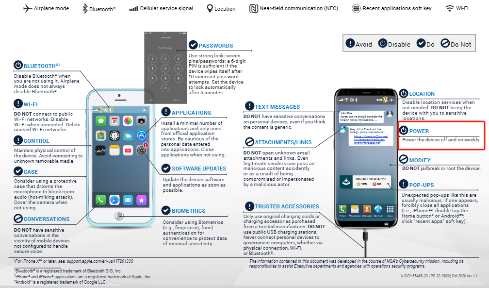 美国国家安全局:每周重启一次手机能有效防范黑客攻击