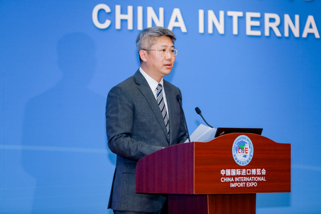 会上,中国国际进口博览局副局长李国清宣布新材料专区成立.