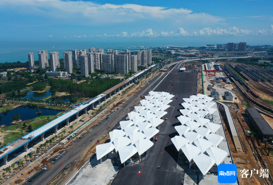 瞰海南 | 宛若“长龙”!海口新海港和南港间这条专用通道全线贯通|海口市_新浪财经_新浪网