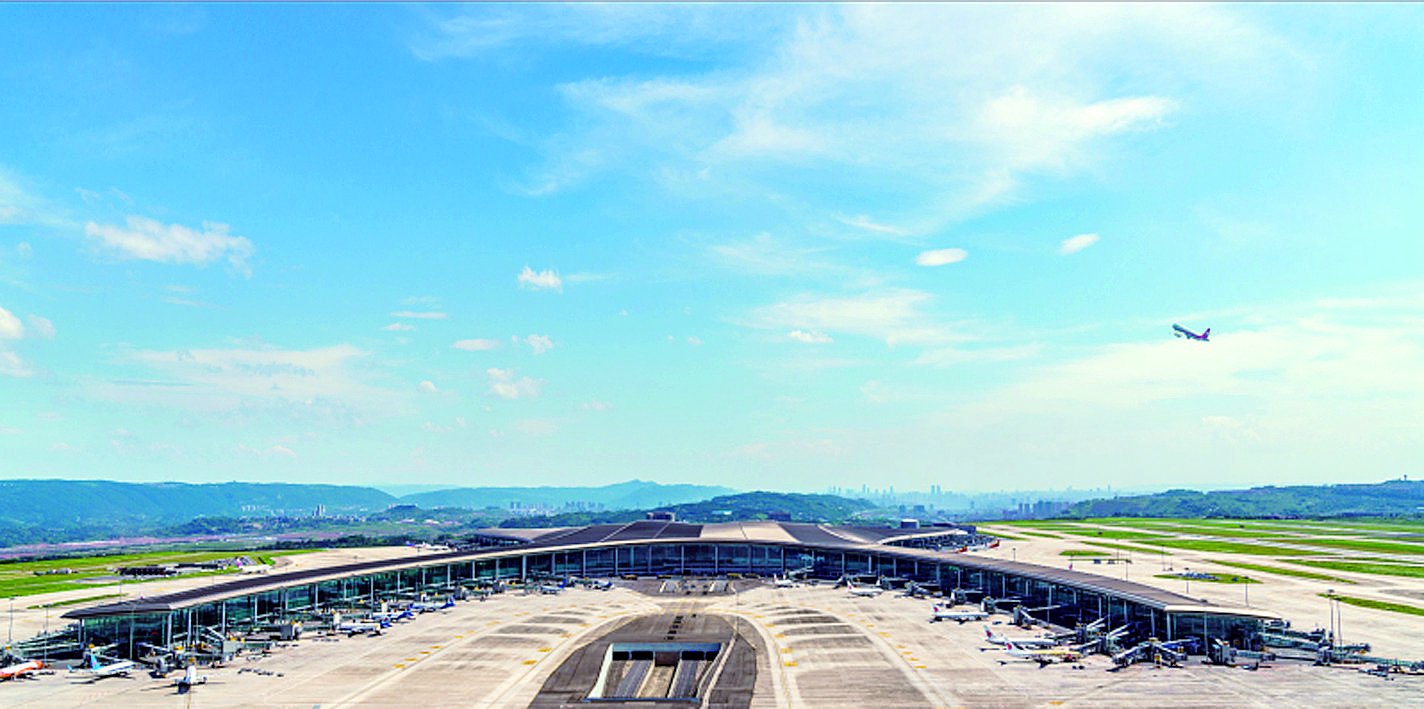 江北机场5月16日上午,随着海南航空hu445次航班从重庆江北国际机场