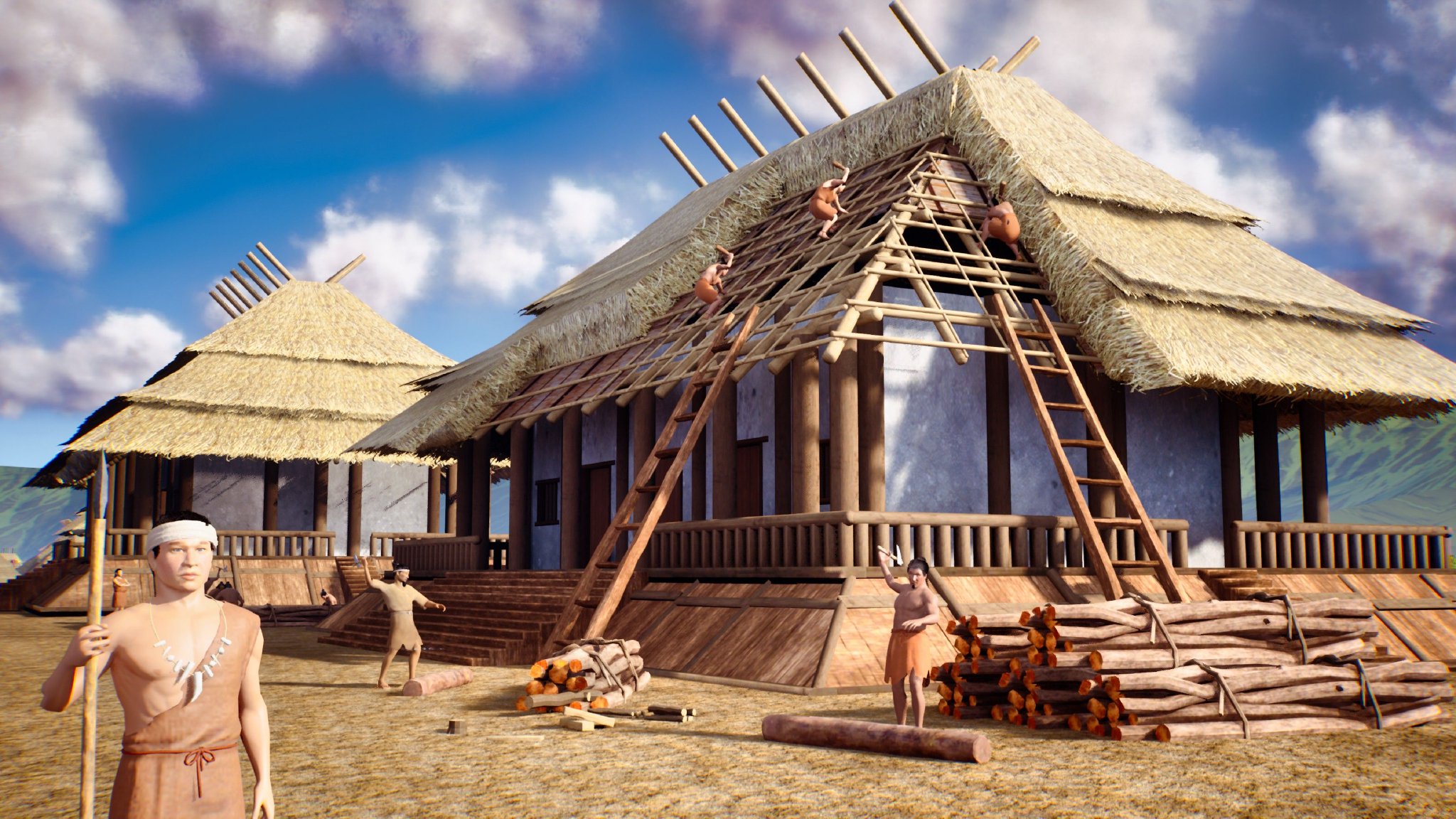 图|央博何以文明大展复原文明圣地-良渚遗址之莫角山宫殿区