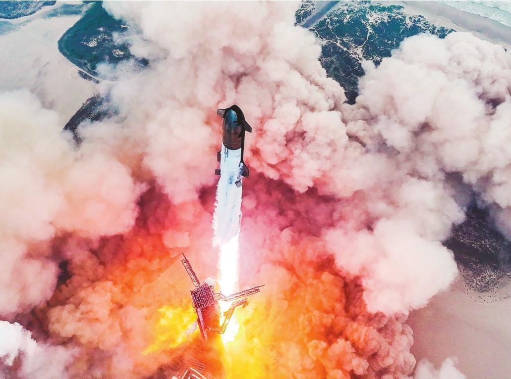 美国重型运载火箭"星舰"实施第四次试射