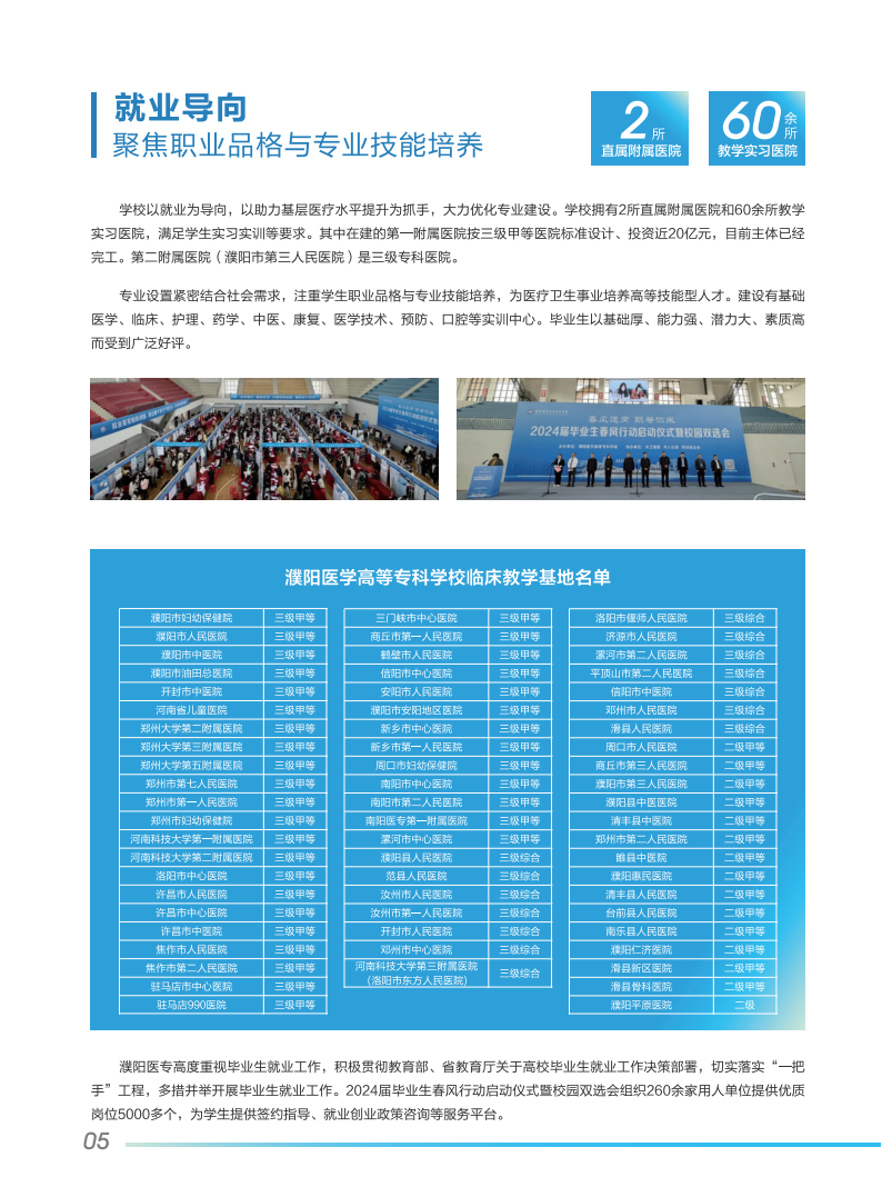 濮阳医专招生宣传册
