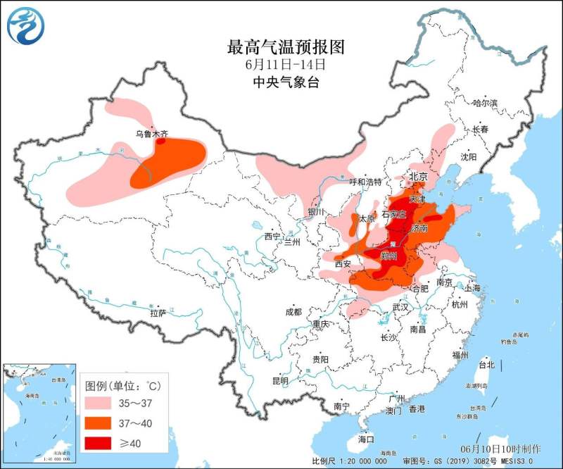 9天,根据实况和预报信息,从6月9日至13日,北京或将连续度过5个高温日