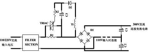 图6. 有源冲击电流限制电路 （桥式整流时的冲击电流大）