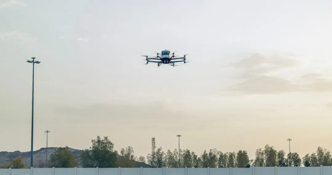 ▲ 图源亿航智能：EH216-S 沙特阿拉伯首飞