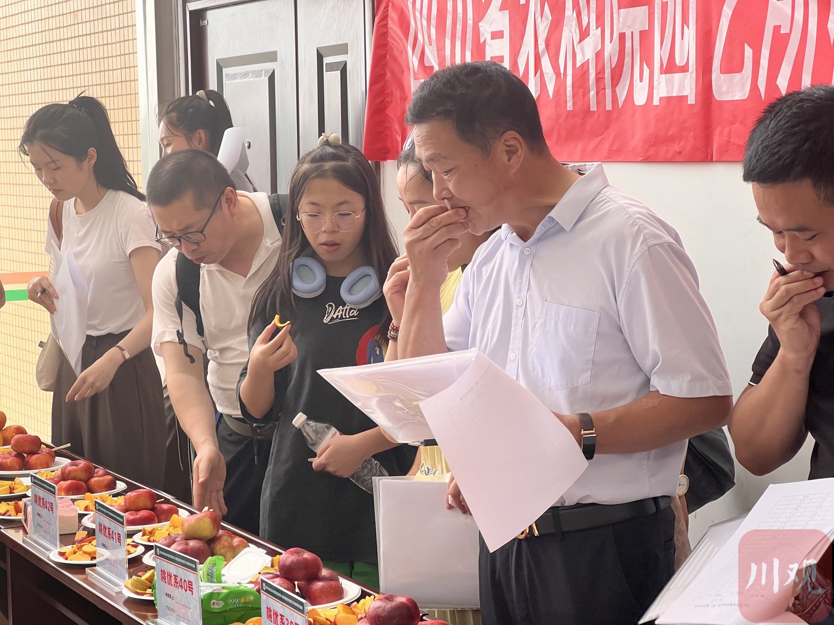 在一一品尝之前,来自凉山州德昌县的种植大户杨再平就给自己即将打造