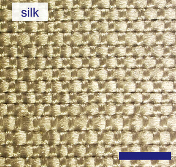 降噪丝绸（标尺1mm）（图片来源：参考文献1）