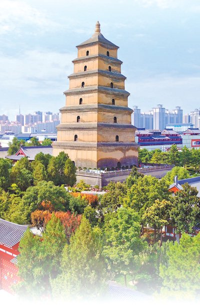 图为大雁塔远景.