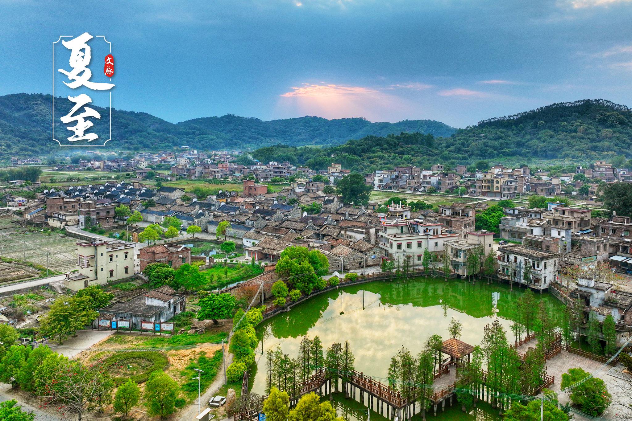 广东省清远市佛冈县上岳古村落景观.