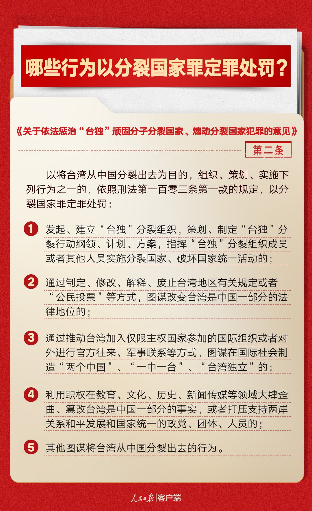 最高可判死刑,可缺席审判!惩治“台独”顽固分子的利剑来了|死刑|台独|人民日报_新浪新闻