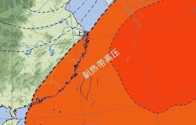 7月2日14时副热带高压位置示意图