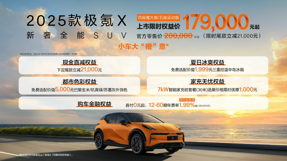 2025 款极氪 X 紧凑型 SUV 上市,限时权益价 17.9 万元起|极氪|紧凑型SUV_新浪科技_新浪网