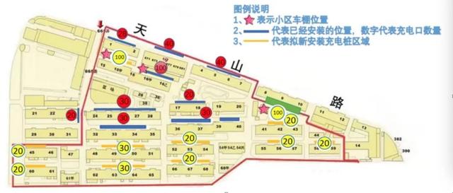 拟新装充电桩示意图