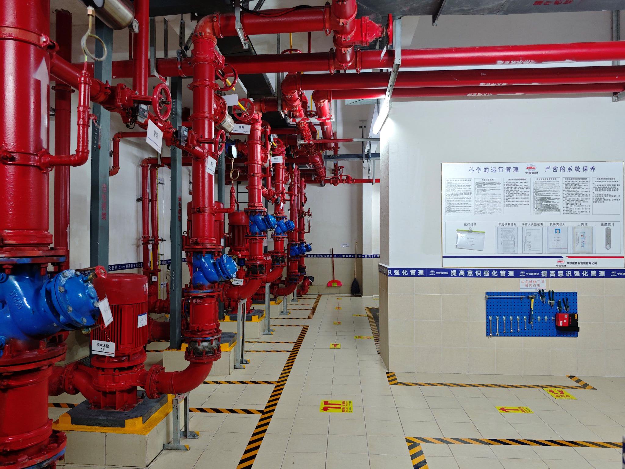 品质提升后的消防泵房焕然一新