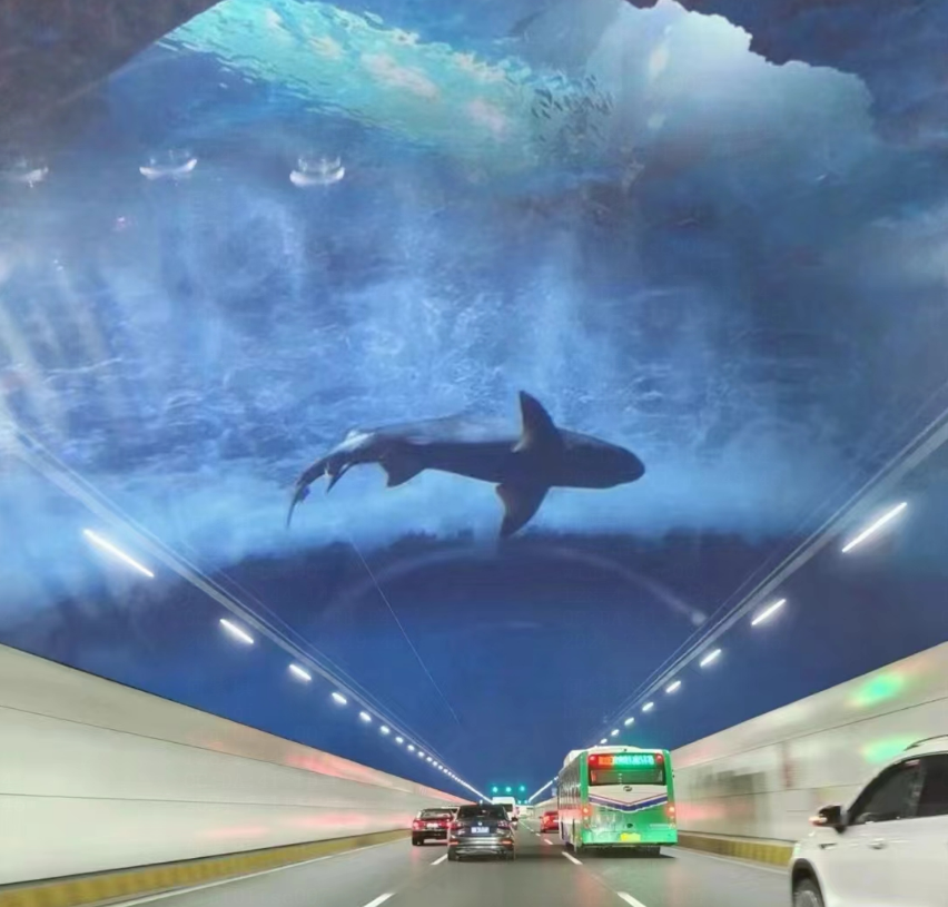 深中通道海底隧道"最美天幕"去哪了?